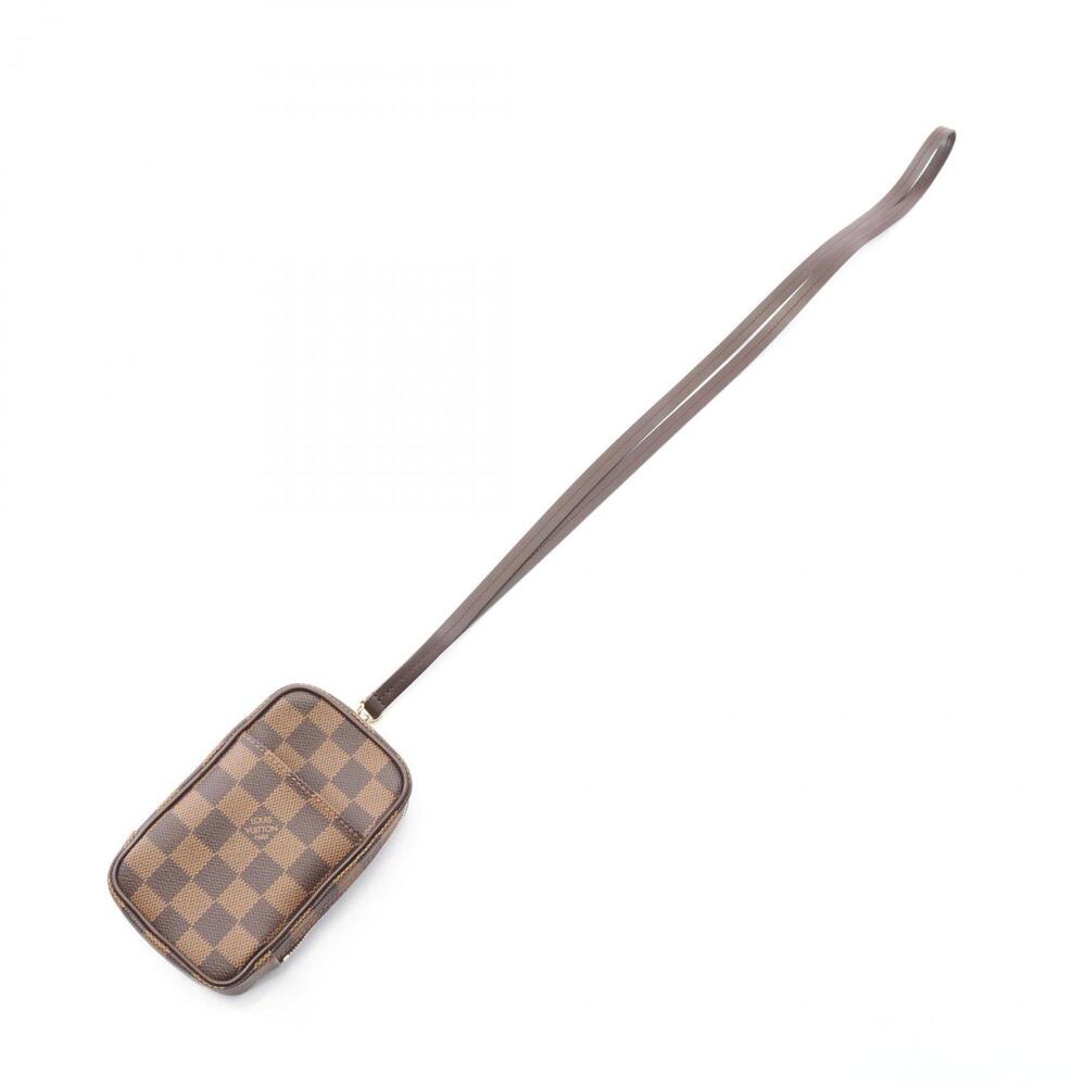 LOUIS VUITTON Authentic Brown Damier Leather Pouch - Picture 8 of 8
